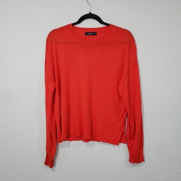 Zara Knit Round Neck Lightweight Pullover Sweater Size Medium - Picture 3 of 10